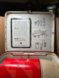 Vintage Aladdin Red Plaid Metal Lunchbox Thermos Safety First School