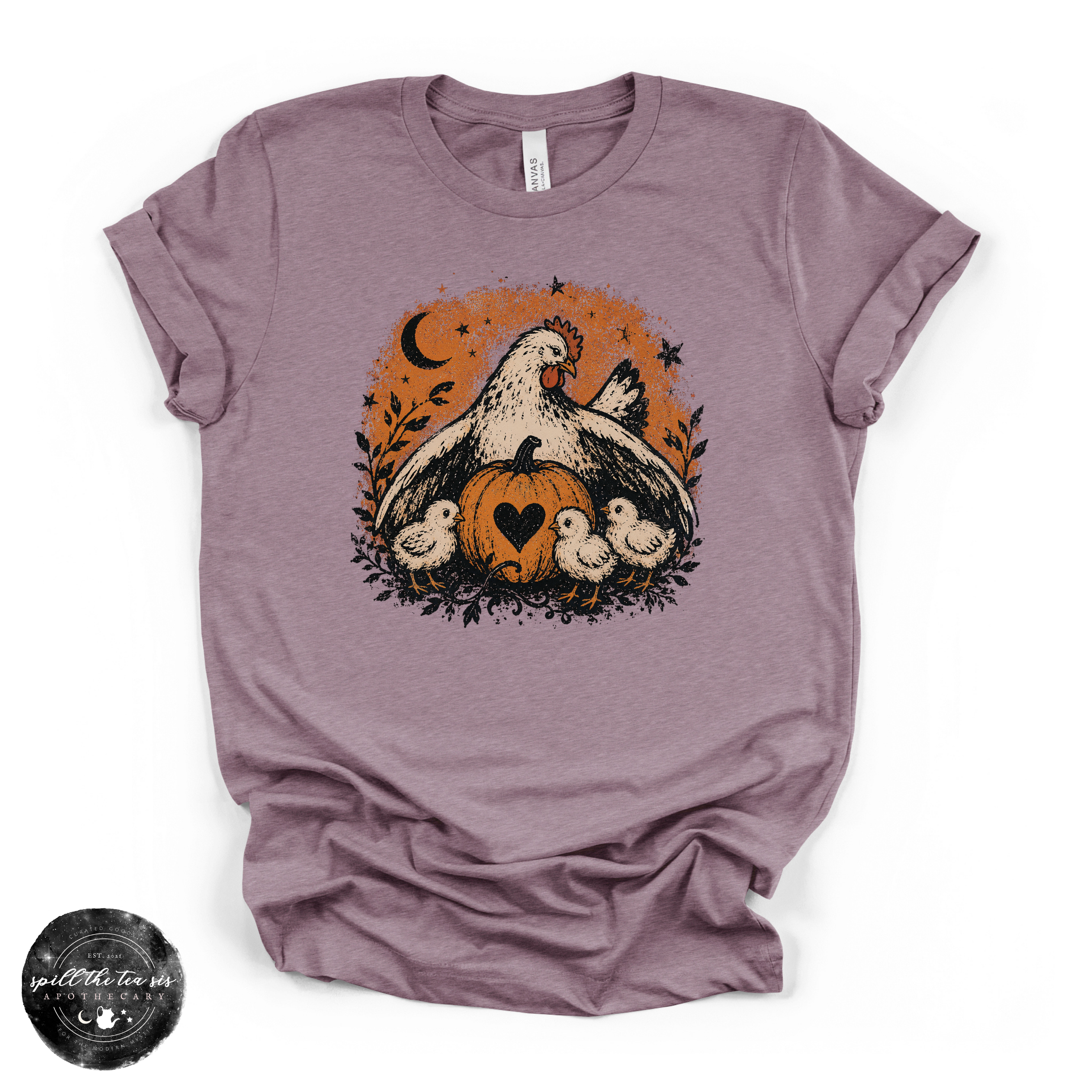 Hen in the Pumpkin Patch Tee | Cozy Farmhouse Fall Graphic T-Shirt