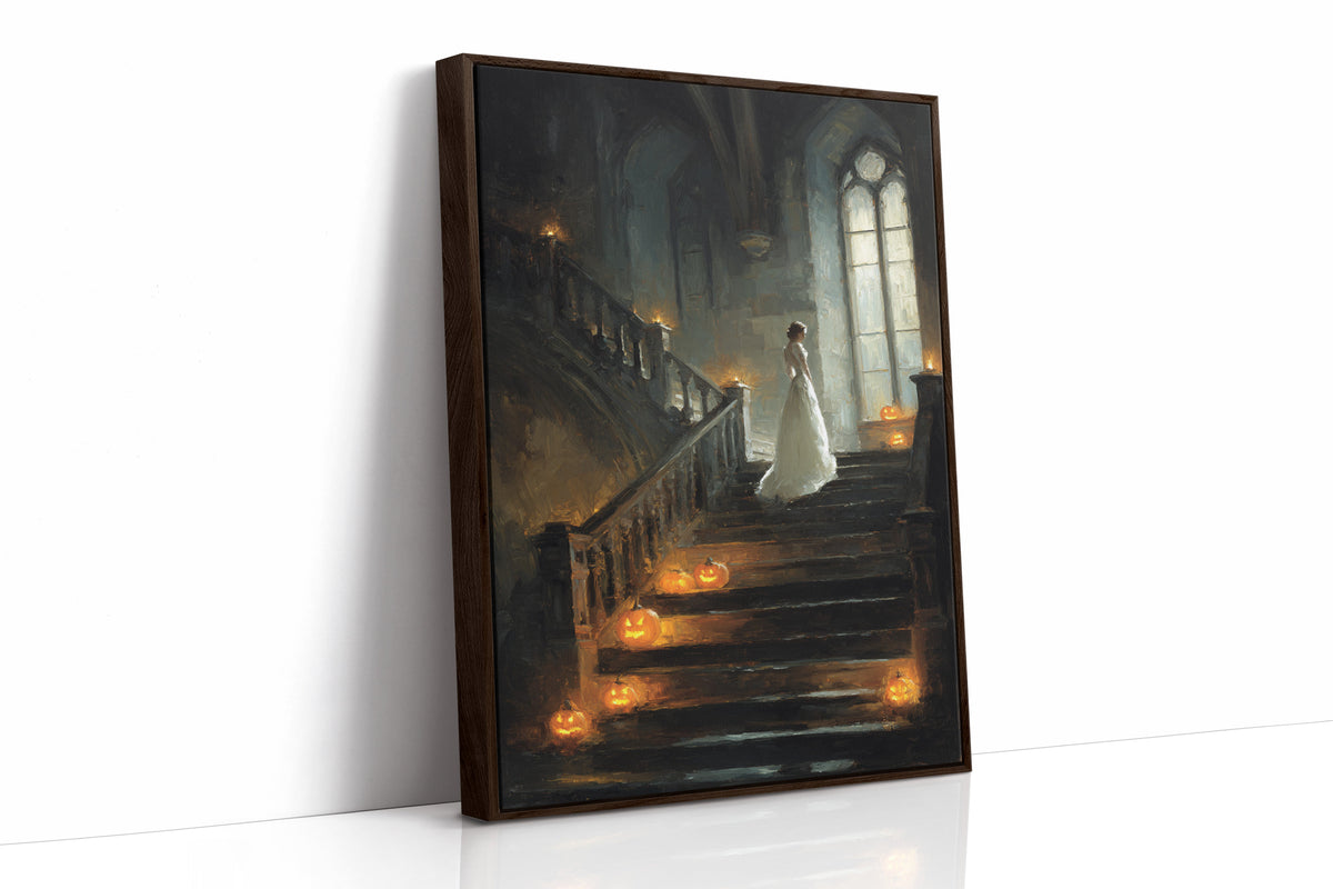 A Bride Among Flickering Lights