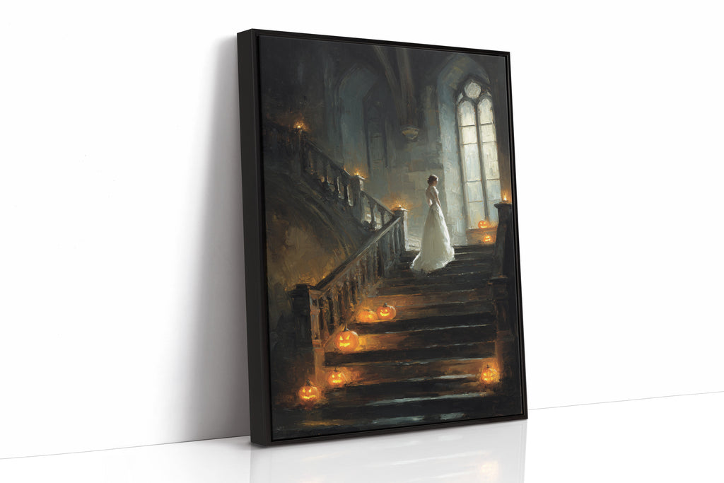 A Bride Among Flickering Lights