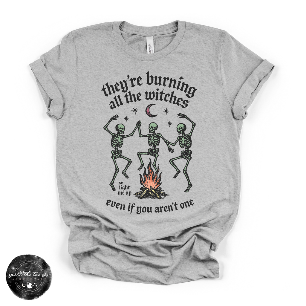 Burning the Witches Tee | Gothic Feminist Graphic T-Shirt