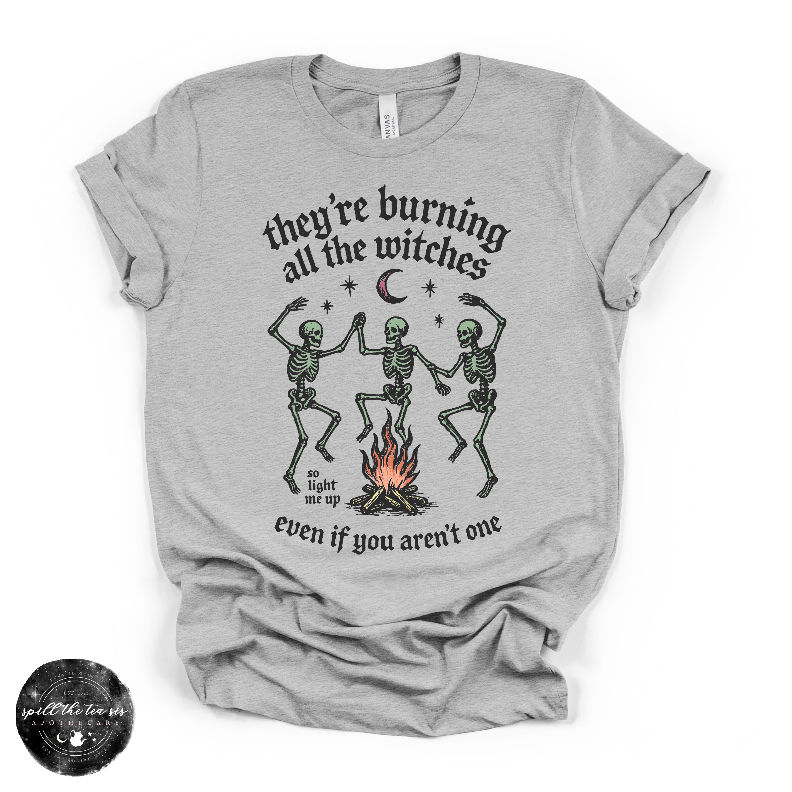Burning the Witches Tee | Gothic Feminist Graphic T-Shirt
