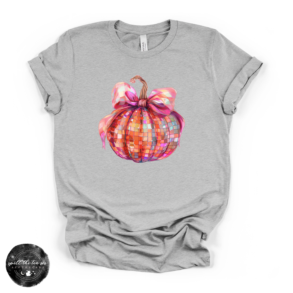 Pumpkin Bow Tee | Coquette Fall Pumpkin Graphic T-Shirt