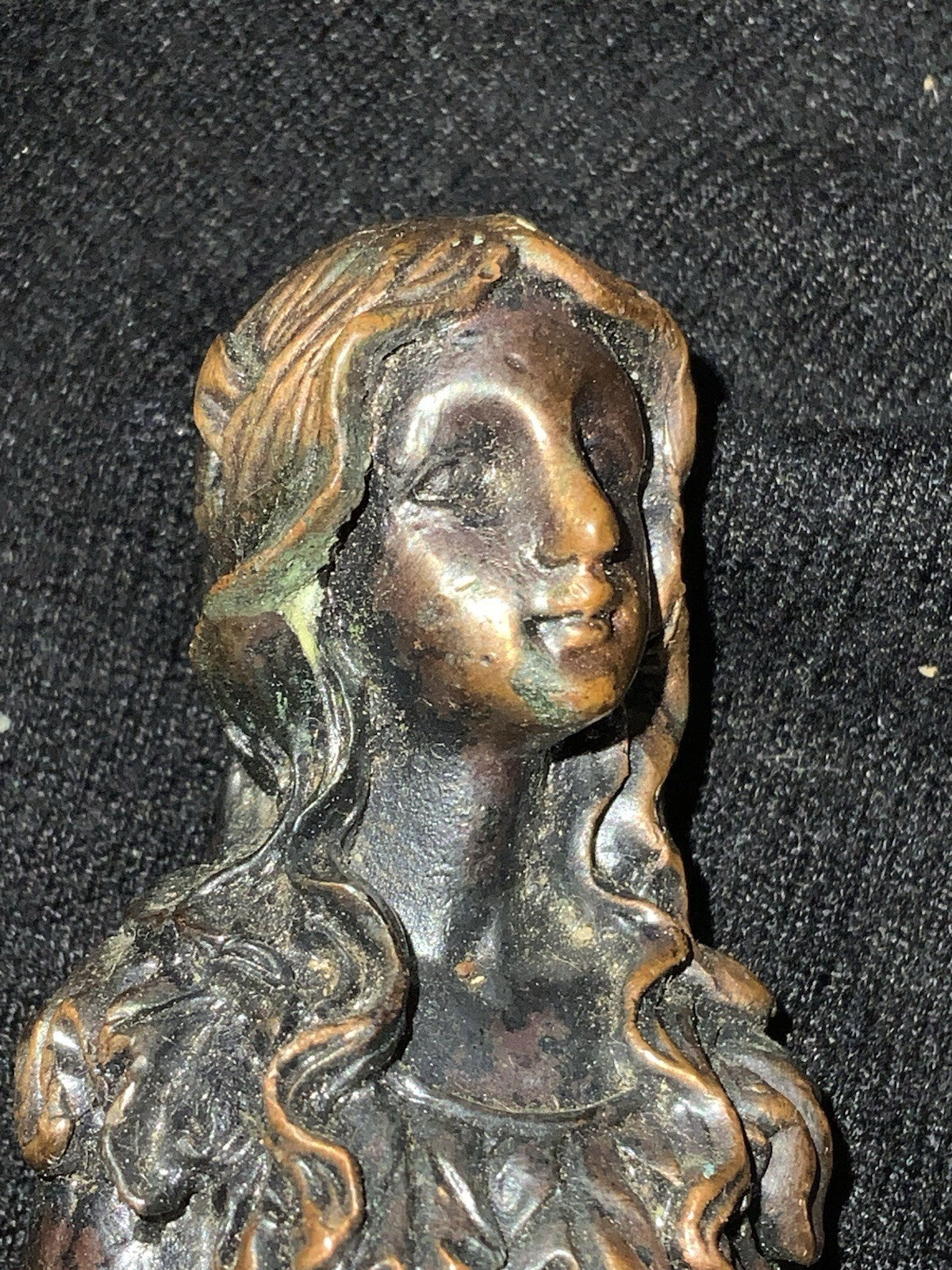 Bronze Tone Kneeling Fairy Figurine Fantasy Fairy Figure Collectible Decor