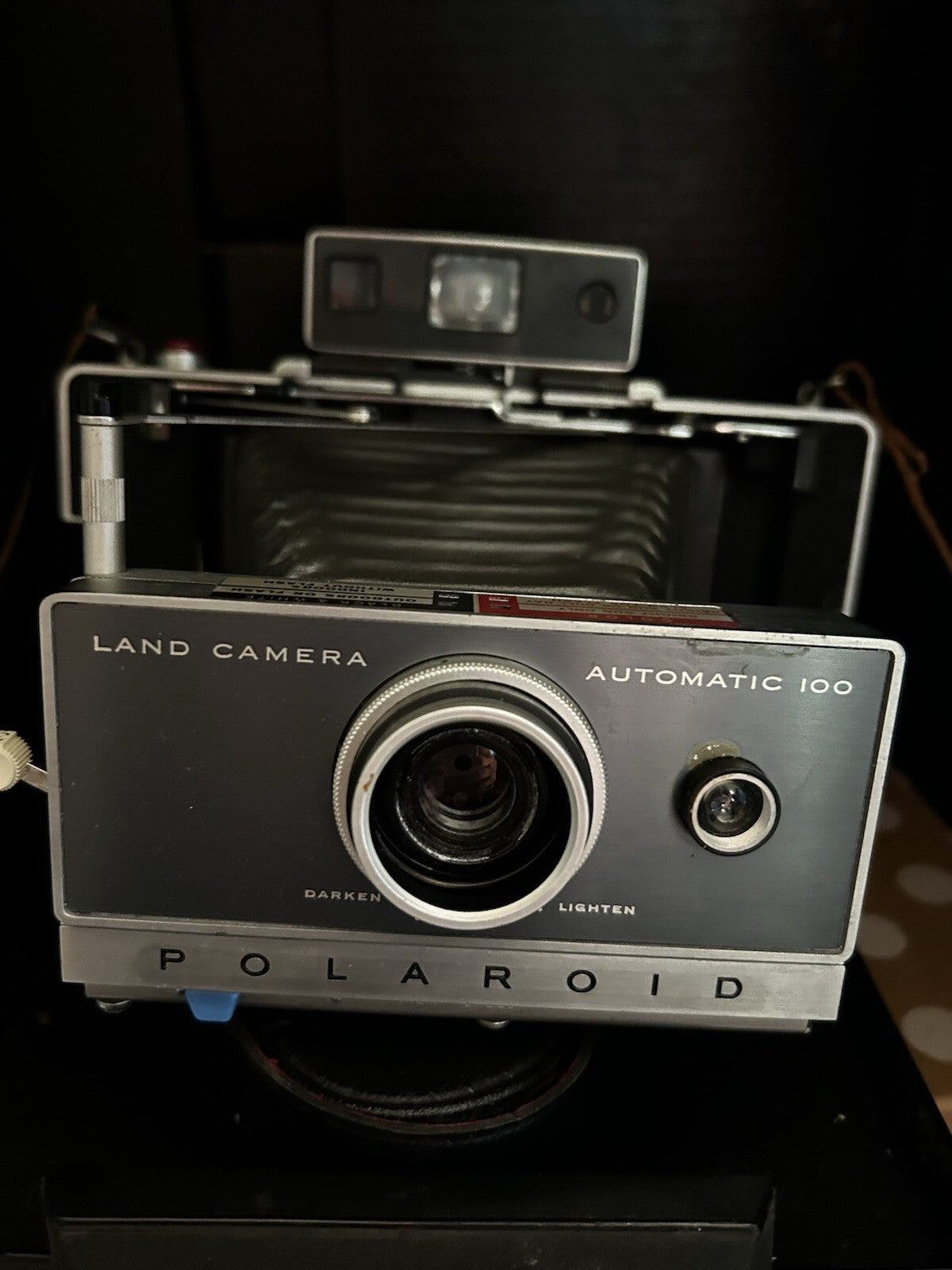 Vintage Polaroid Automatic 100 Land Camera Kit Case Flash Manual Model 268