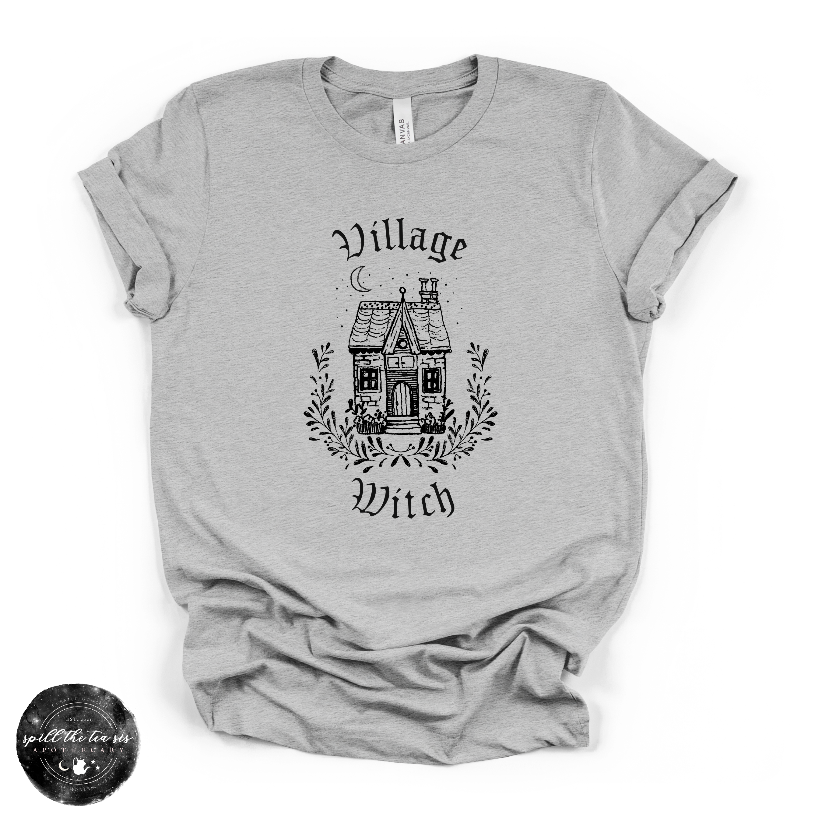 Village Witch House Tee | Cozy Cottage Witch Graphic T-Shirt