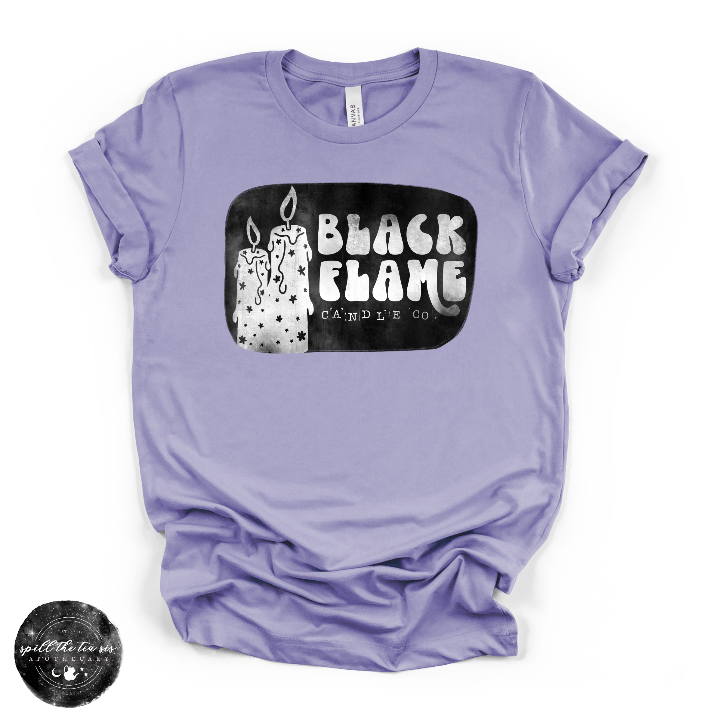 Black Flame Candle Co. Tee | Spooky Halloween Candle Graphic T-Shirt