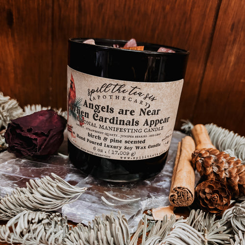Angels Are Near When Cardinals Appear Memorial Soy Candle, alternate product view 2