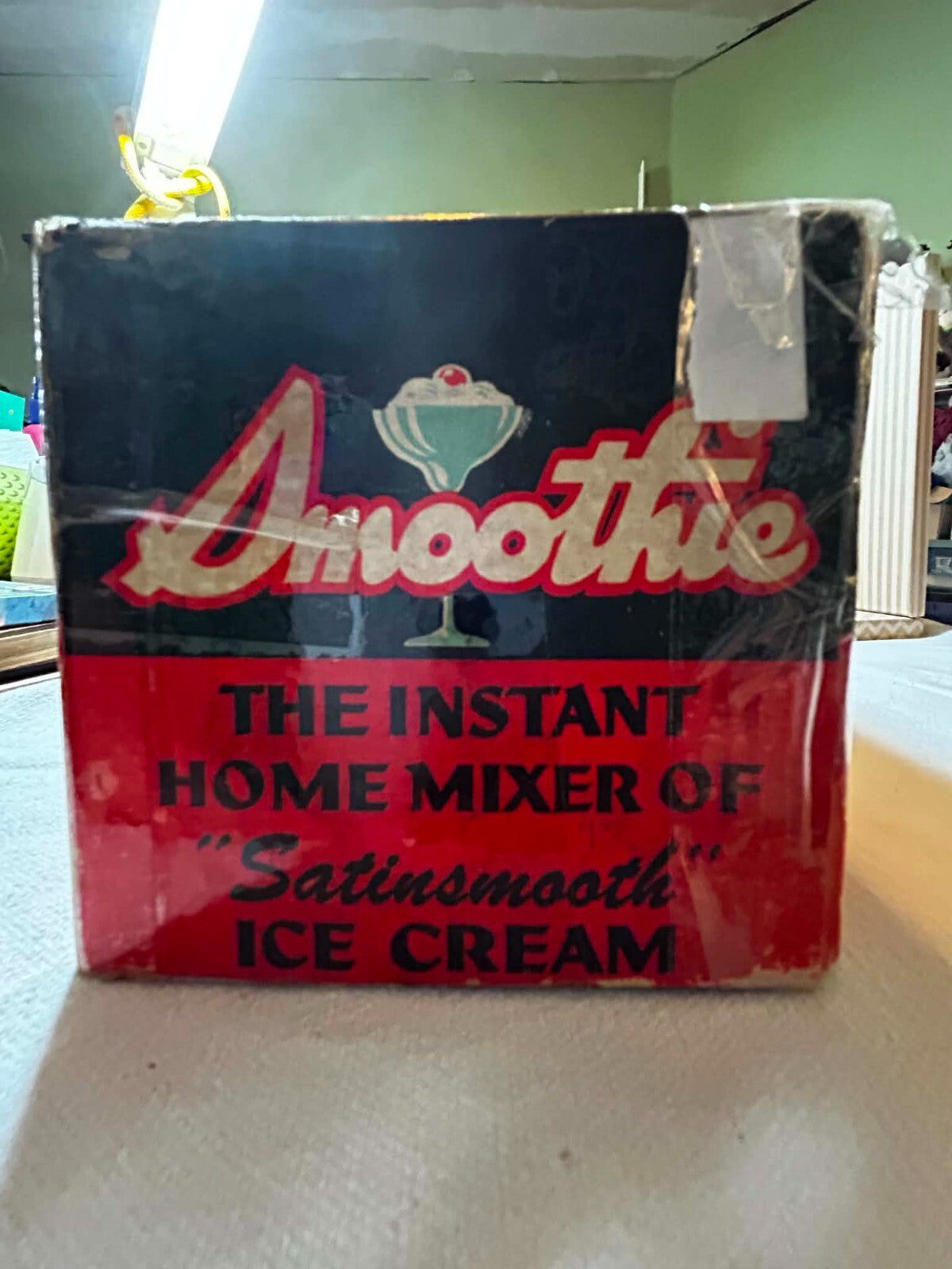 Vintage 1940s Ralmac Smoothie Ice Cream Mixer Original Box Art Deco
