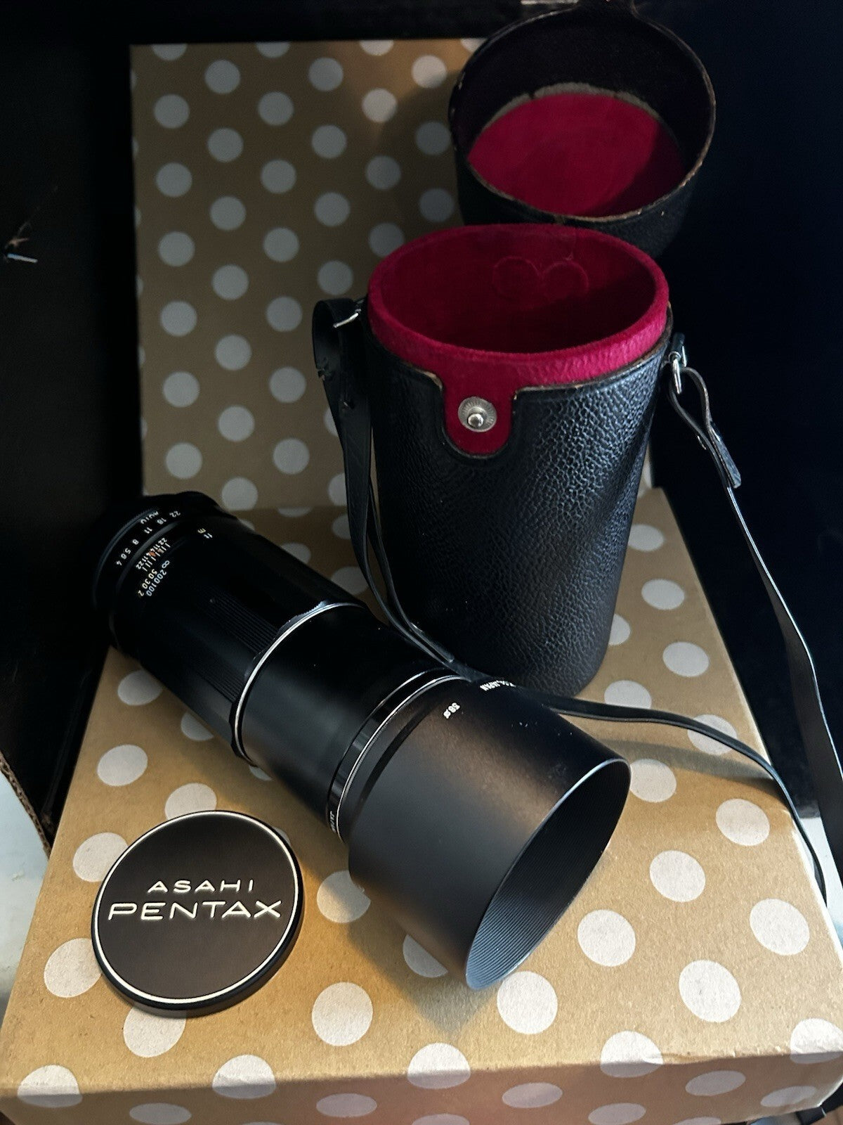 SMC Takumar 200mm f/4 Telephoto Lens M42 Screw Mount w/ Hood Japan