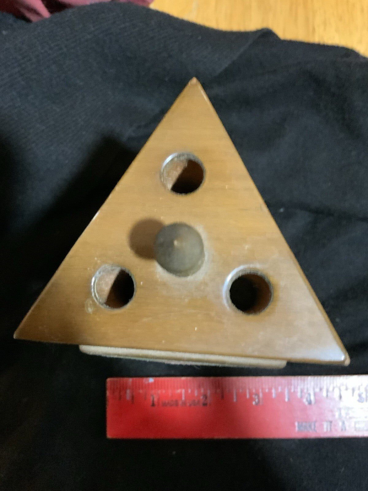 Vintage West Germany Rotating Brass Desk Weather Station Barometer MCM