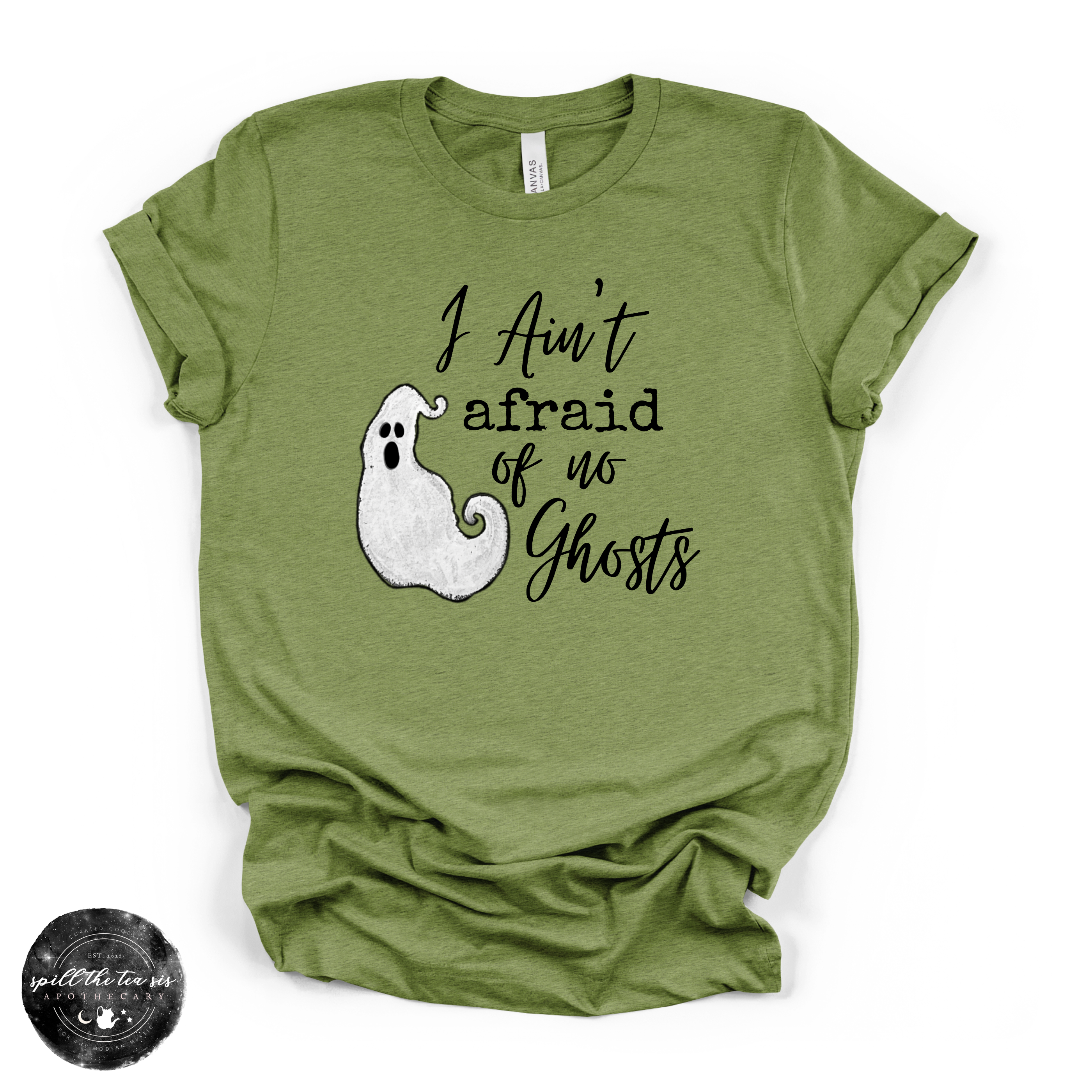 Ain't Afraid of No Ghosts Tee | Funny Halloween Ghost Graphic T-Shirt