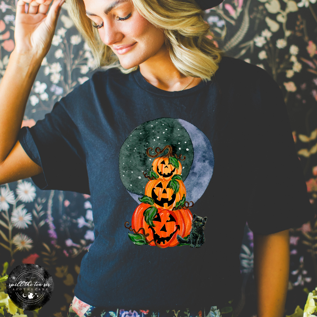 Jack O'Lantern Trio Tee | Vintage Halloween Pumpkin Graphic T-Shirt