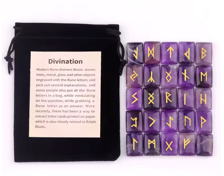 Rectangular Crystal Rune Sets | 25 Pieces