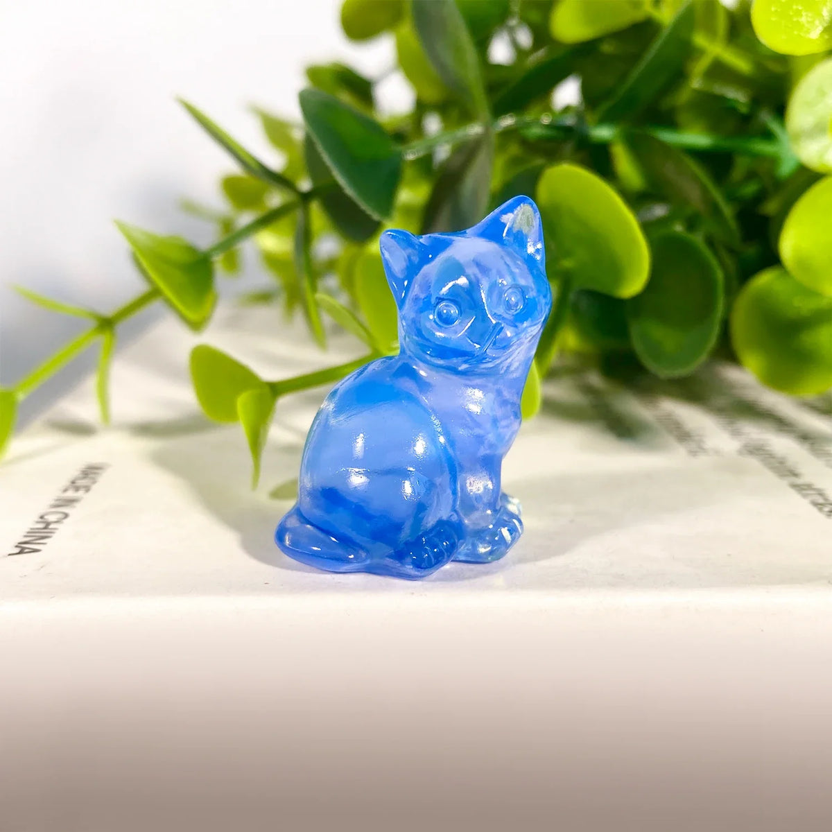 Crystal Cat Figurine | Choose Your Stone