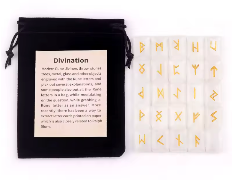 Rectangular Crystal Rune Sets | 25 Pieces