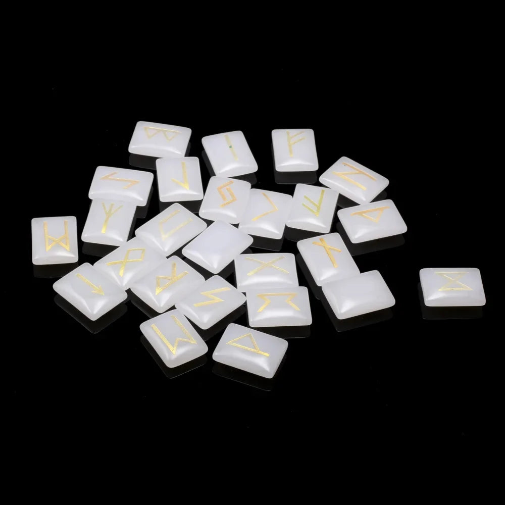 Rectangular Crystal Rune Sets | 25 Pieces