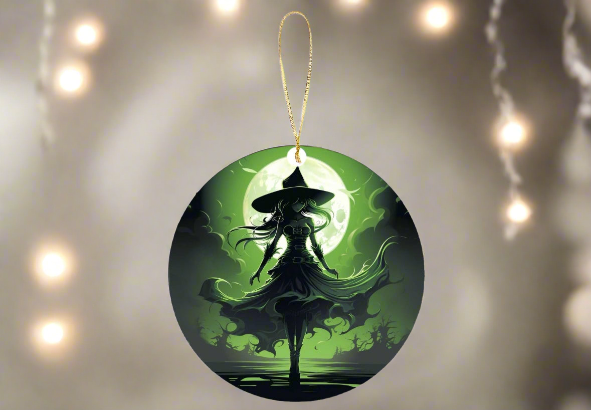 Wicked Witch Ceramic Tree Ornament | Handmade Holiday Gift