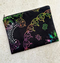 Witchy Rainbow Paisley Tarot Bag Zipper Pouch With Custom Lining Color