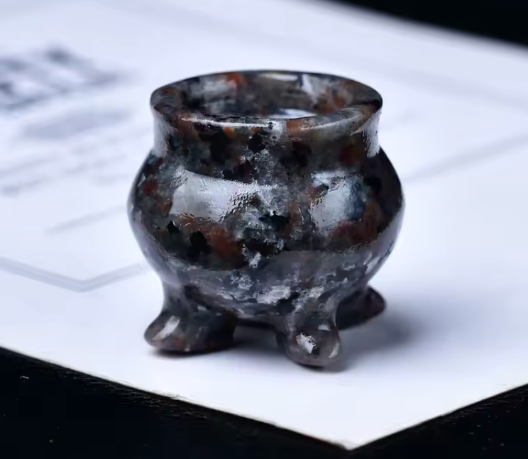 Mini Crystal Cauldrons | Carved Stone Curios