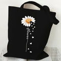 Witchy Floral & Moon Canvas Tote Bags