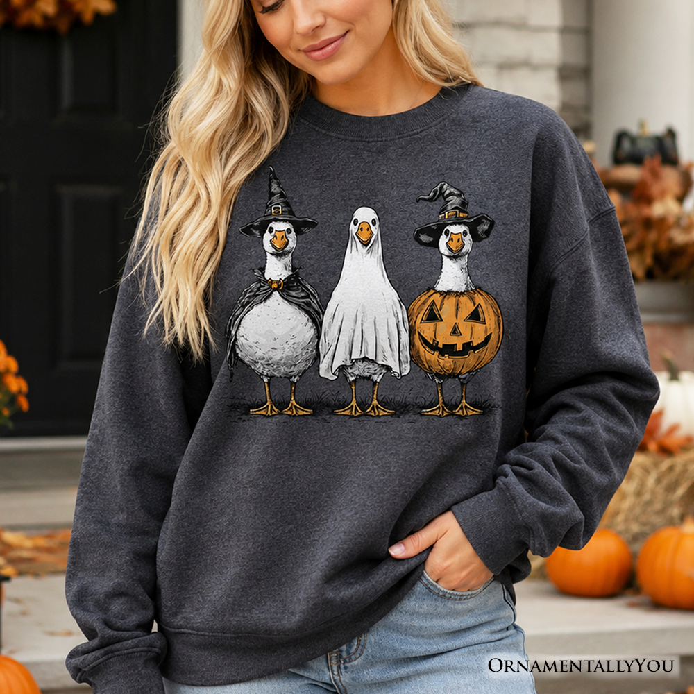 Haunting Honkers Goose Sweatshirt, Funny Halloween Costumes Sweater