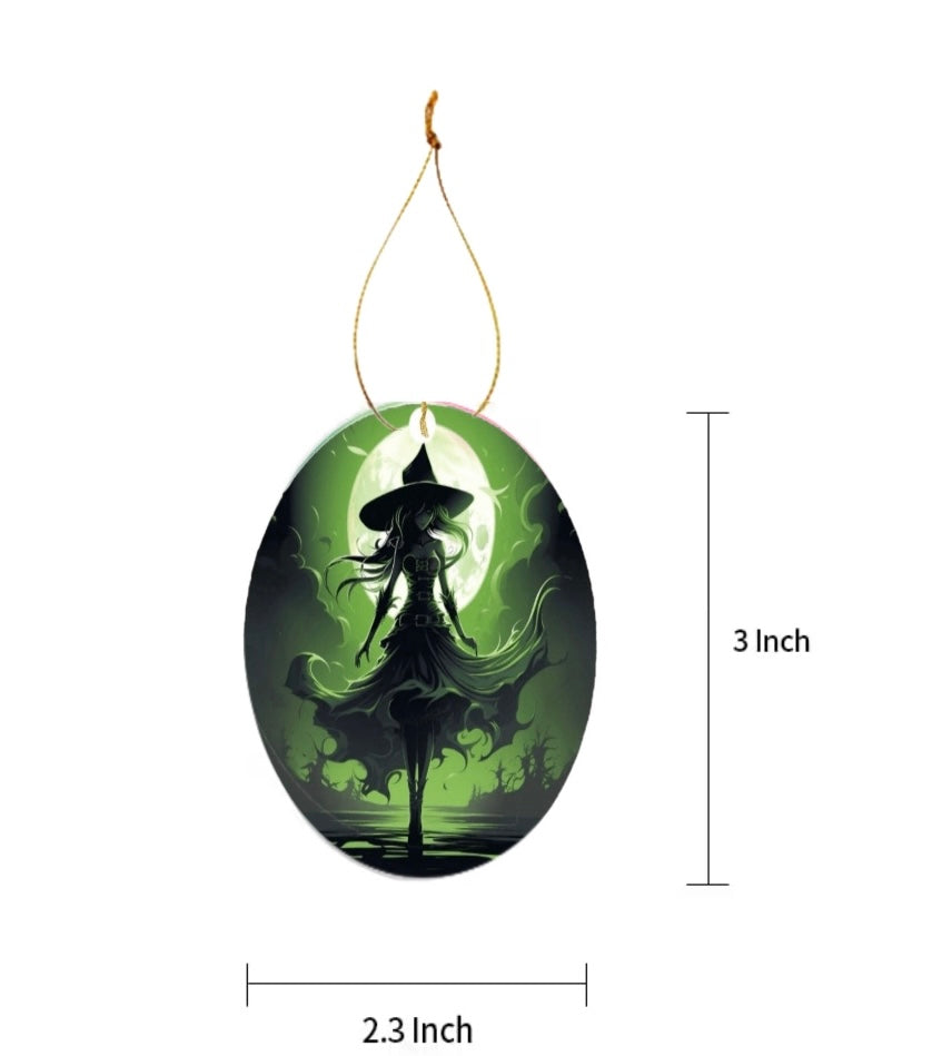 Wicked Witch Ceramic Tree Ornament | Handmade Holiday Gift