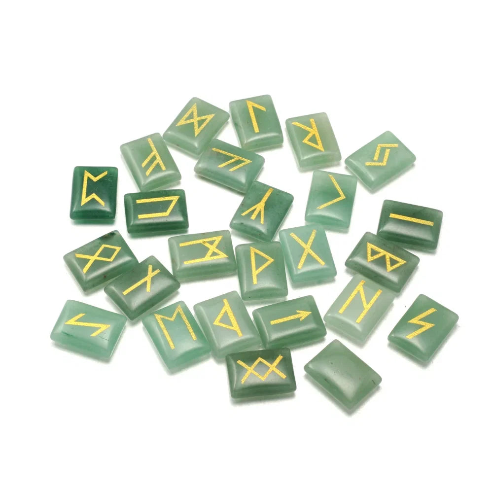 Rectangular Crystal Rune Sets | 25 Pieces