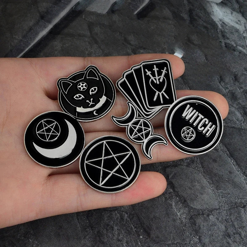 Black & White Witchy Pins