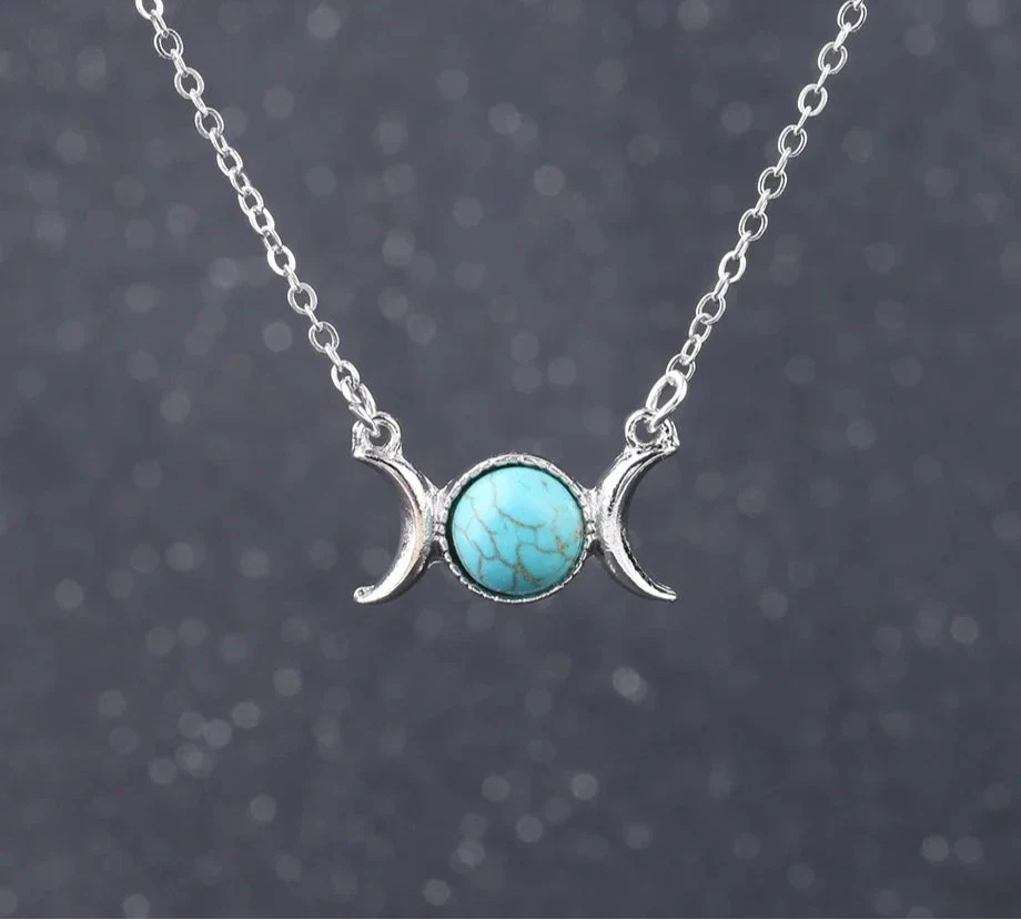Triple Moon Crystal Necklaces