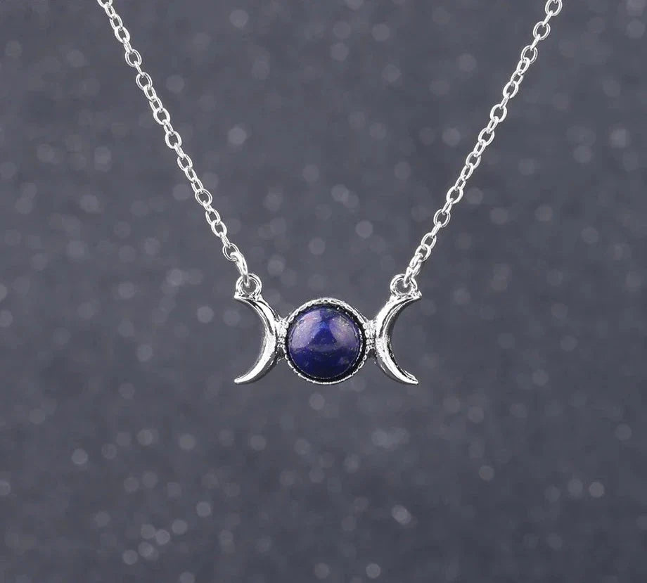 Triple Moon Crystal Necklaces
