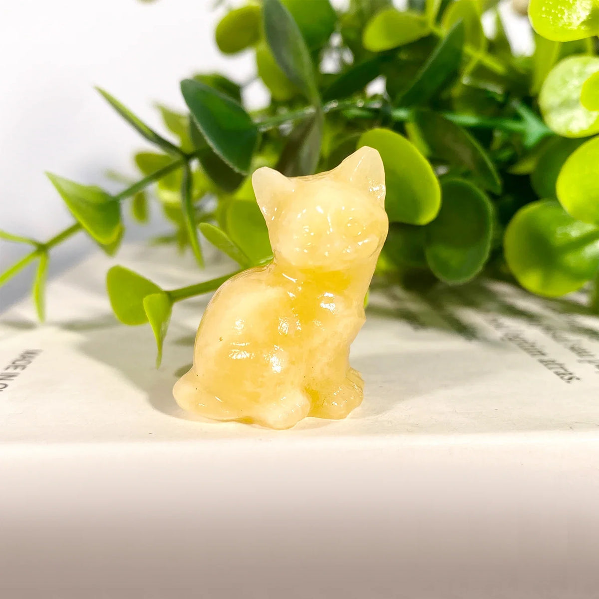 Crystal Cat Figurine | Choose Your Stone