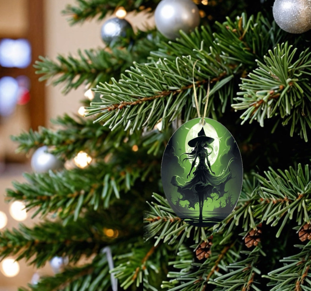 Wicked Witch Ceramic Tree Ornament | Handmade Holiday Gift