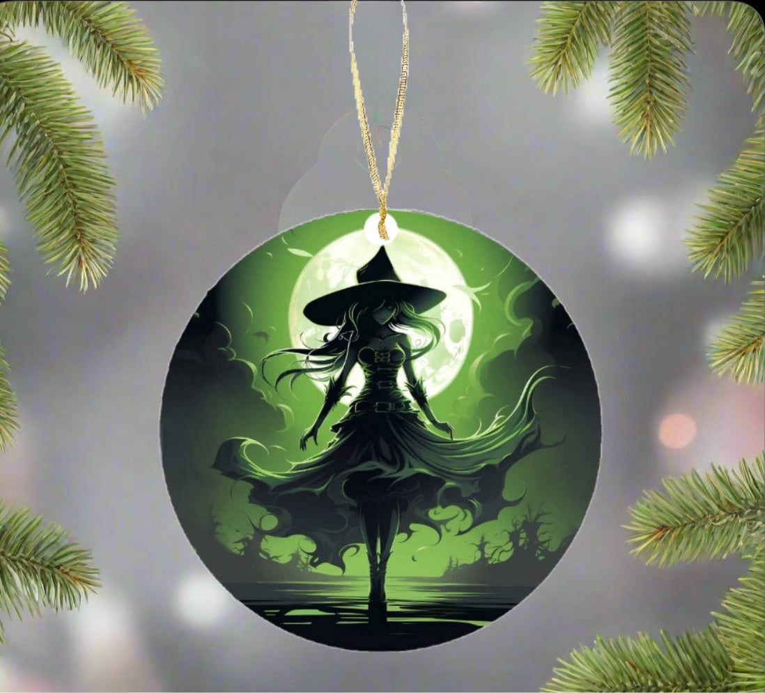 Wicked Witch Ceramic Tree Ornament | Handmade Holiday Gift