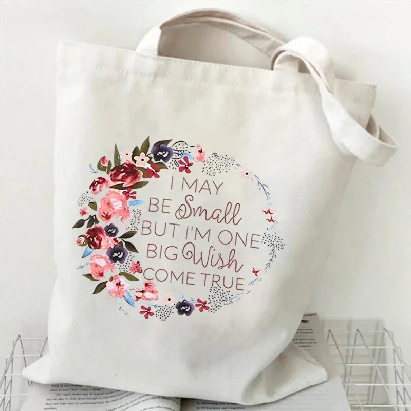Witchy Floral & Moon Canvas Tote Bags