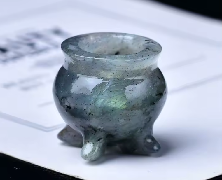 Mini Crystal Cauldrons | Carved Stone Curios