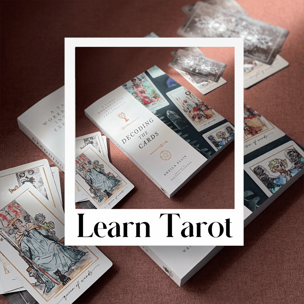 Learn Tarot Bundle: Modern Hue Tarot deck and Decoding the Cards workbook