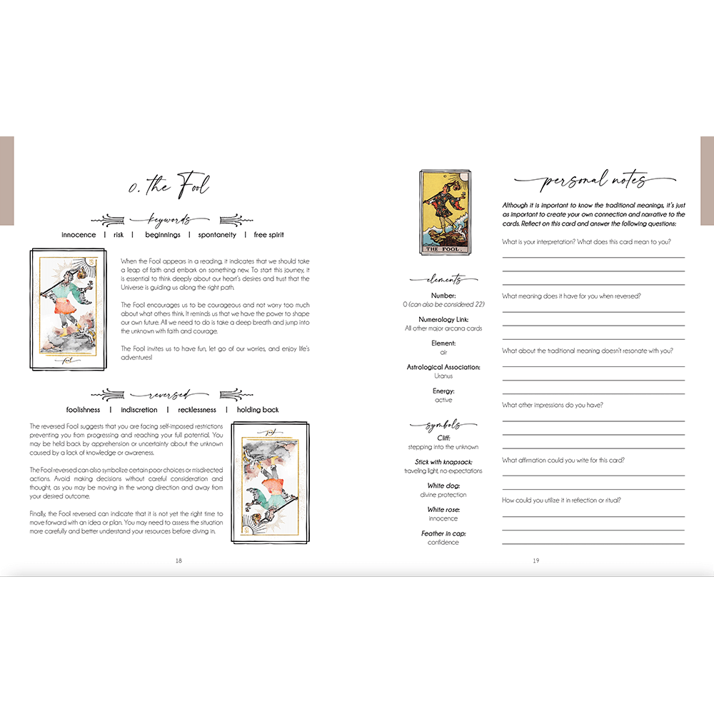 Learn Tarot Bundle: Modern Hue Tarot deck and Decoding the Cards workbook (image 4)