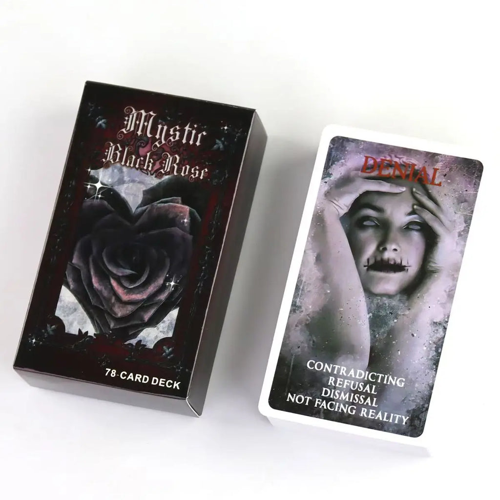 Mystic Black Rose Oracle Deck | 78-Card Set