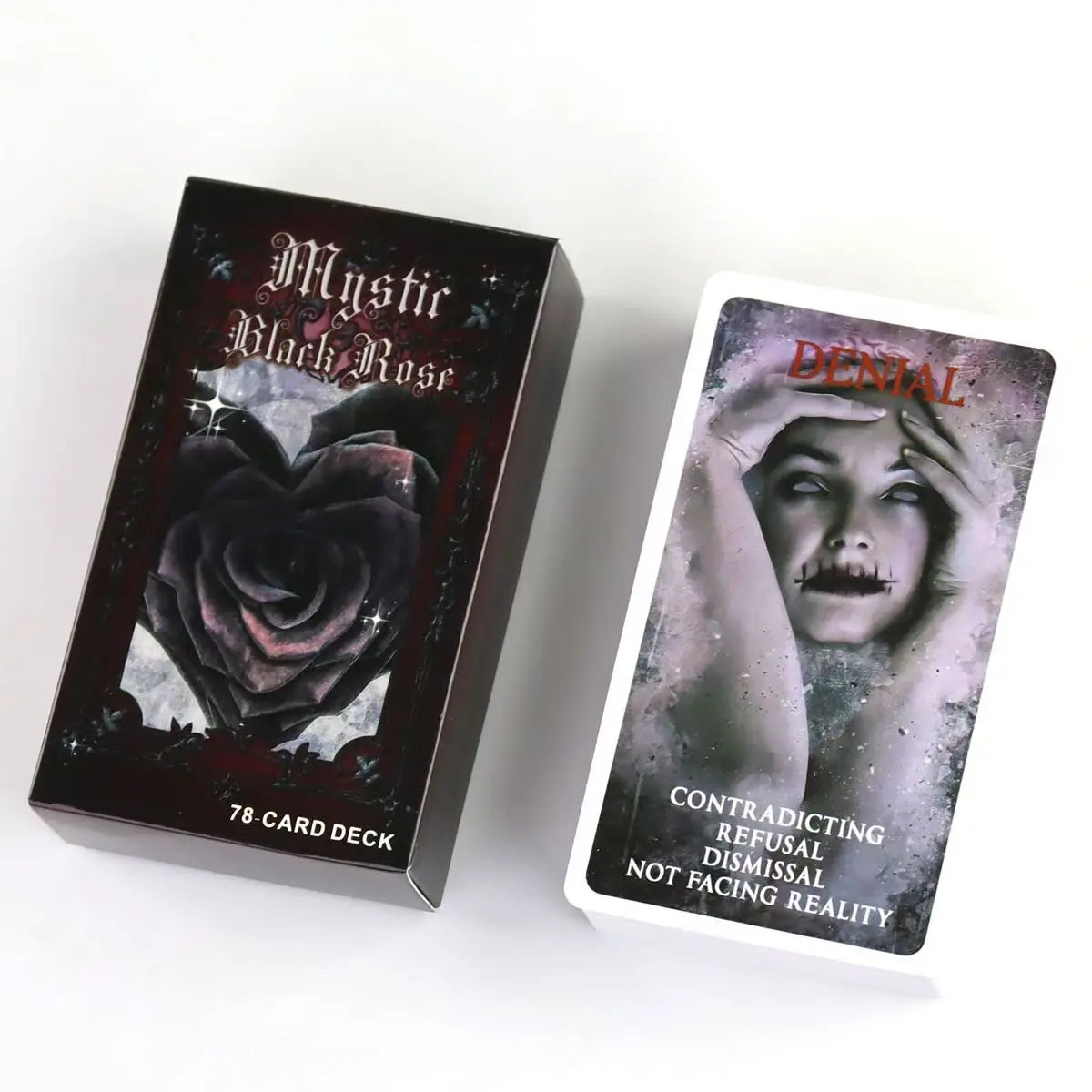 Mystic Black Rose Oracle Deck | 78-Card Set