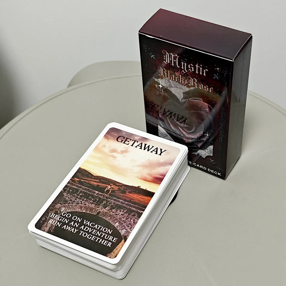 Mystic Black Rose Oracle Deck | 78-Card Set