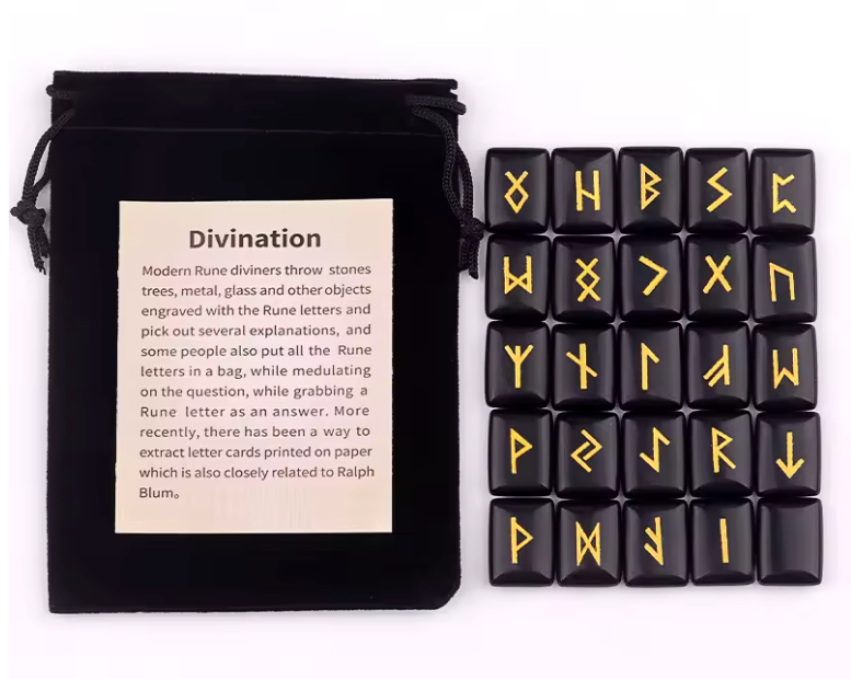 Rectangular Crystal Rune Sets | 25 Pieces