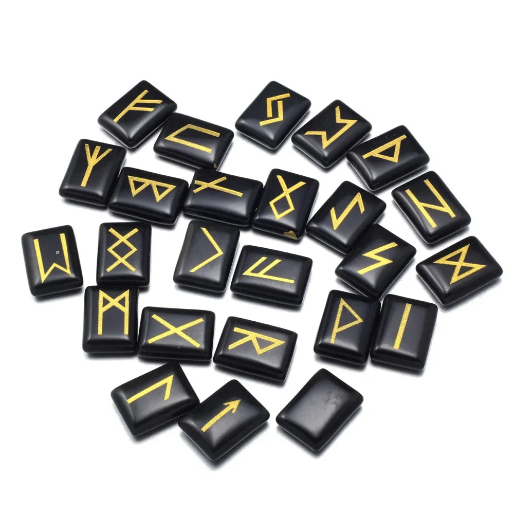 Rectangular Crystal Rune Sets | 25 Pieces