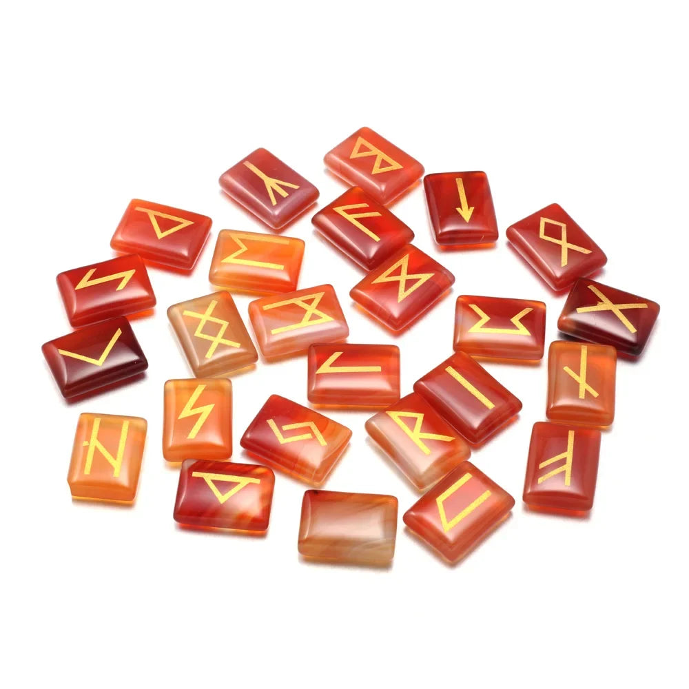 Rectangular Crystal Rune Sets | 25 Pieces