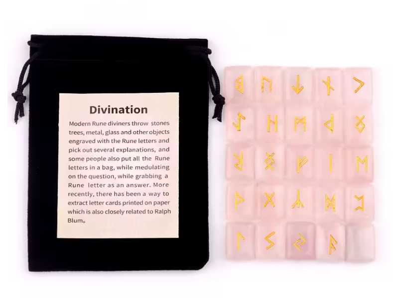 Rectangular Crystal Rune Sets | 25 Pieces