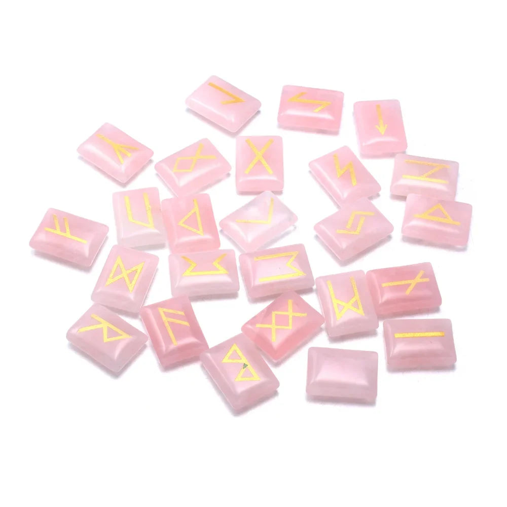 Rectangular Crystal Rune Sets | 25 Pieces