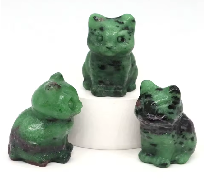 Crystal Cat Statues