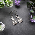 Cauldron Moon Pentacle Earrings