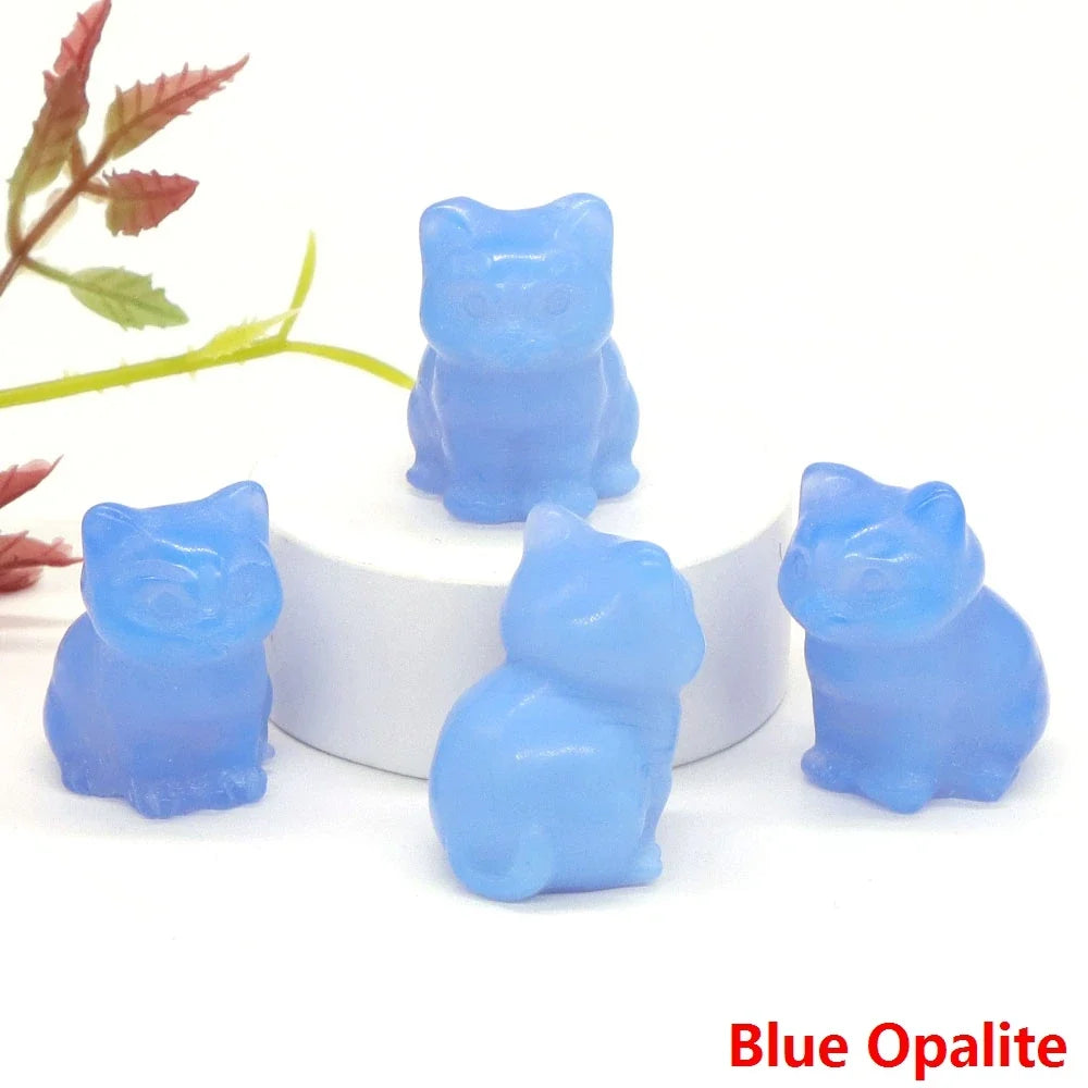 Crystal Cat Statues