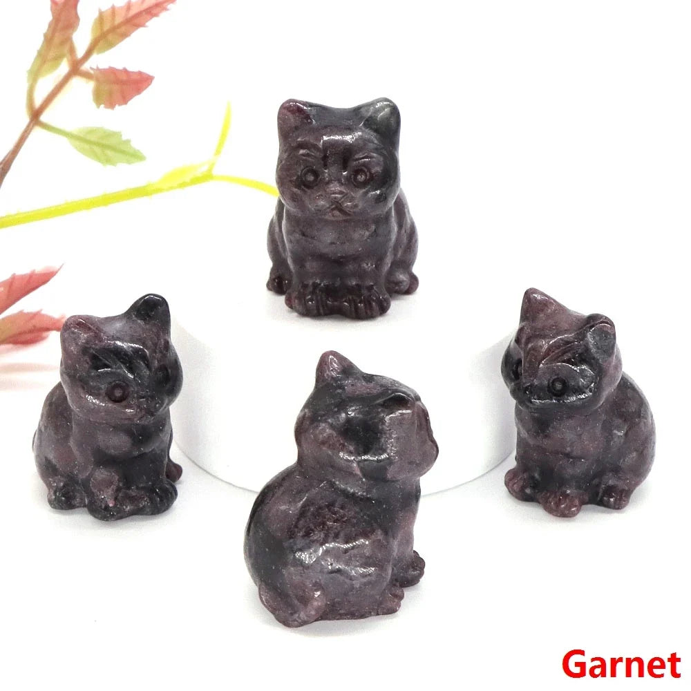 Crystal Cat Statues